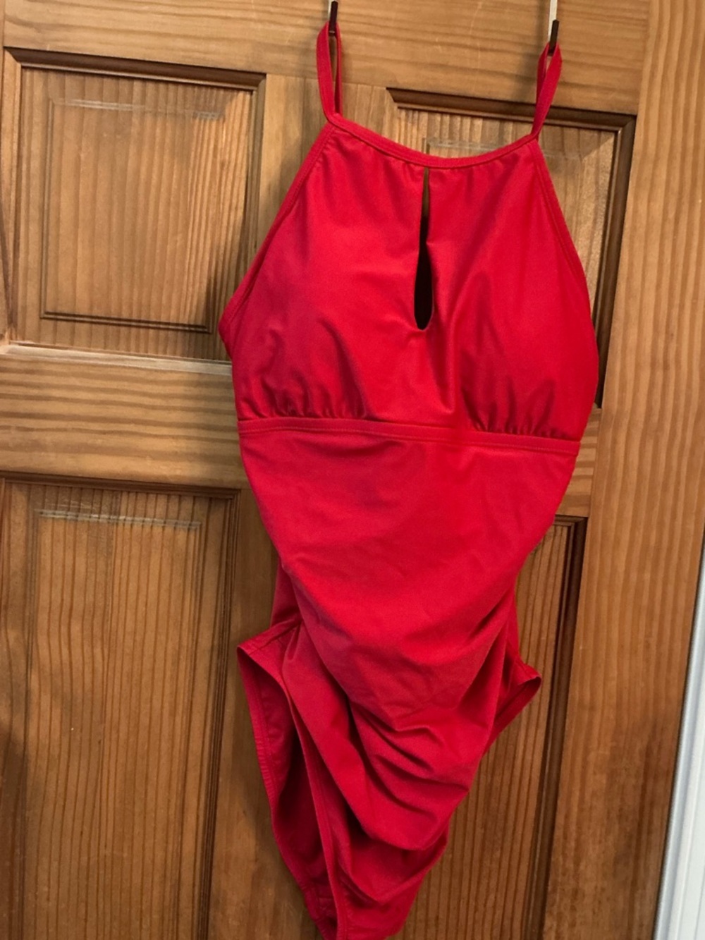 Ellen Tracy Bright Red One-Piece Swimwear